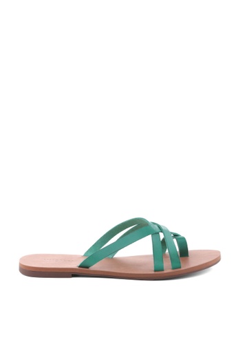 Anacapri 綠色 Slim Flat Sandals 77CDASH3303D96GS_1