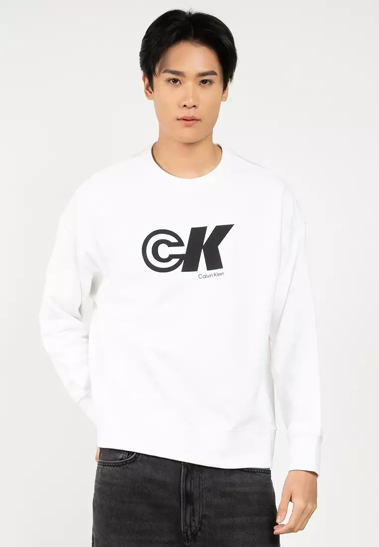 Premium Terry Sport Graphic Crewneck Sweatshirt - Calvin Klein Jeans