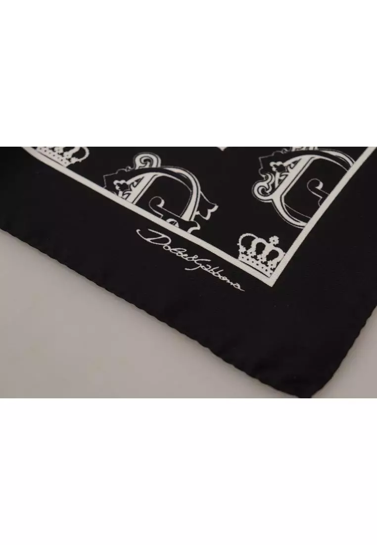 Dolce & Gabbana DG Crown Print Square Handkerchief