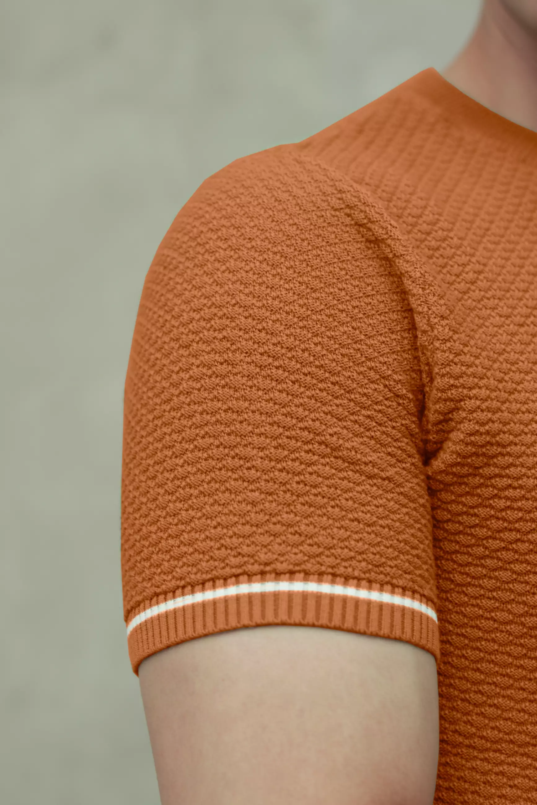 Kale Smith Dark Terracota / Atasan Kaos Pria / Baju Kaos Pria / Kaos Basic Pria / Kaos Rajut