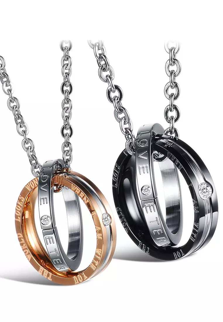 Couples Pendant Necklace Set