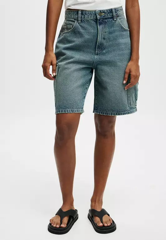 Super Baggy Cargo Denim Jorts