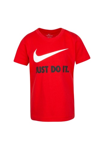 Nike red Nike Boy's Swoosh Just Do It Short Sleeves Tee (4 - 7 Years) - University Red 8F6D2KAD7CDE84GS_1
