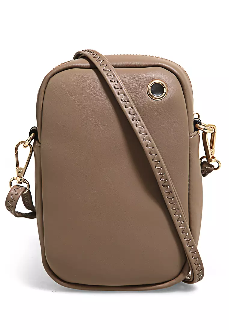 Sling Bag Tas Selempang Handphone Wanita Uniqe Design Large Compartment Material Leather ORIGINAL