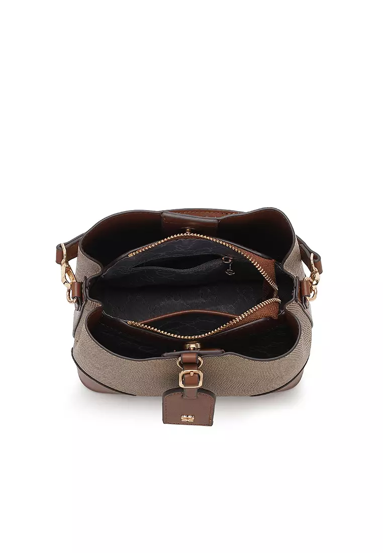 Women's Top Handle Bag / Sling Bag / Crossbody Bag / Shoulder Bag (Tas Tangan Wanita / Tas Selempang Wanita / Tas Bahu Wanita) - Cokelat