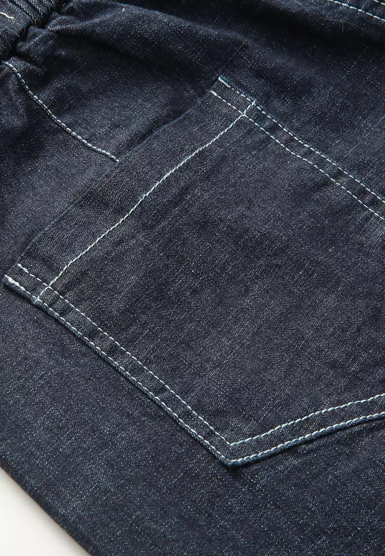 Jean Court Gymboree Taille 5 Ajustable - Motif Floral, Délavé Bleu, Neuf Avec étiquettes