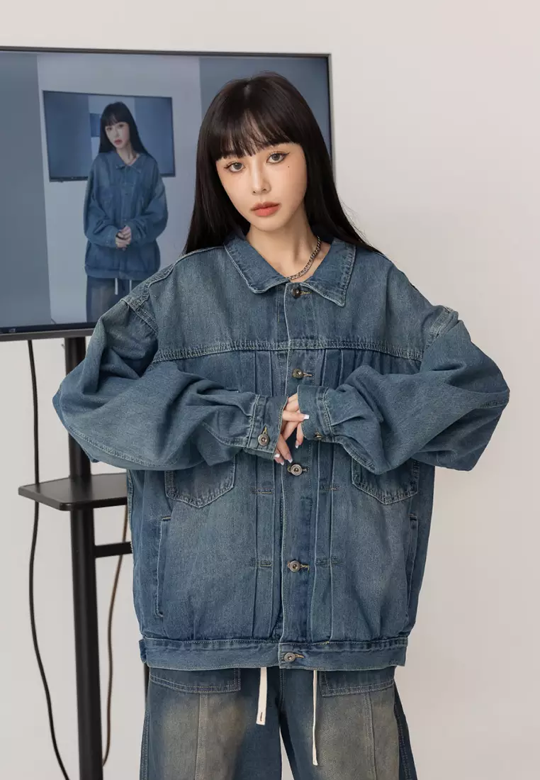 Cheap oversized denim jacket on sale