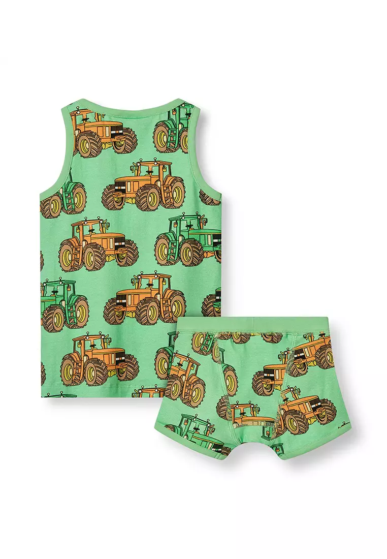 Underwear set with tractors
