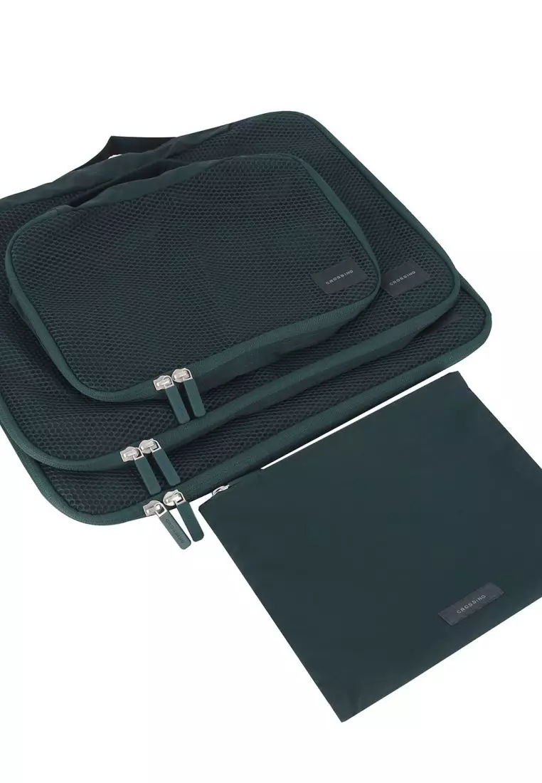 Crossing Waterproof Ripstop Nylon Packing Cube Set (4-Piece Set) - Forest Green