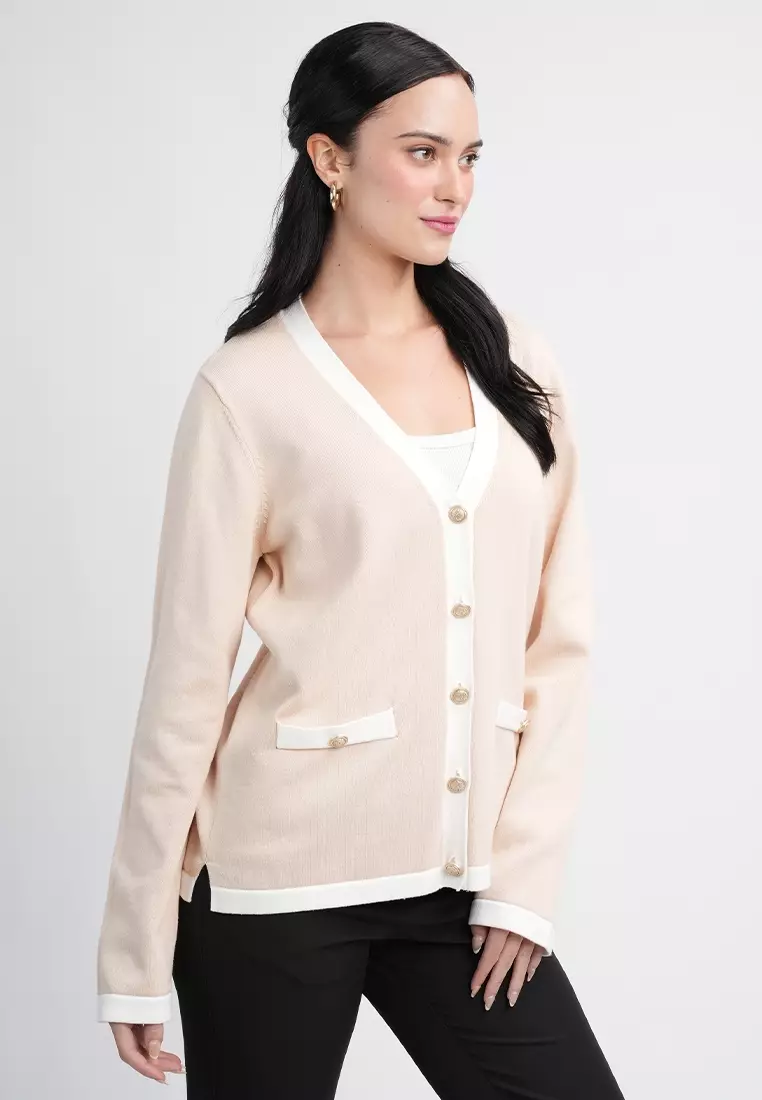 Amelia Signature Button-Up Knit Cardigan