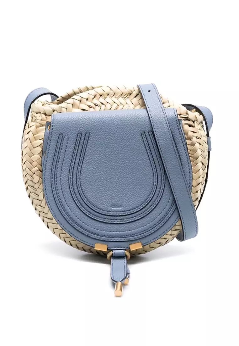 Marcie Basket Crossbody Bag in Shady Cobalt
