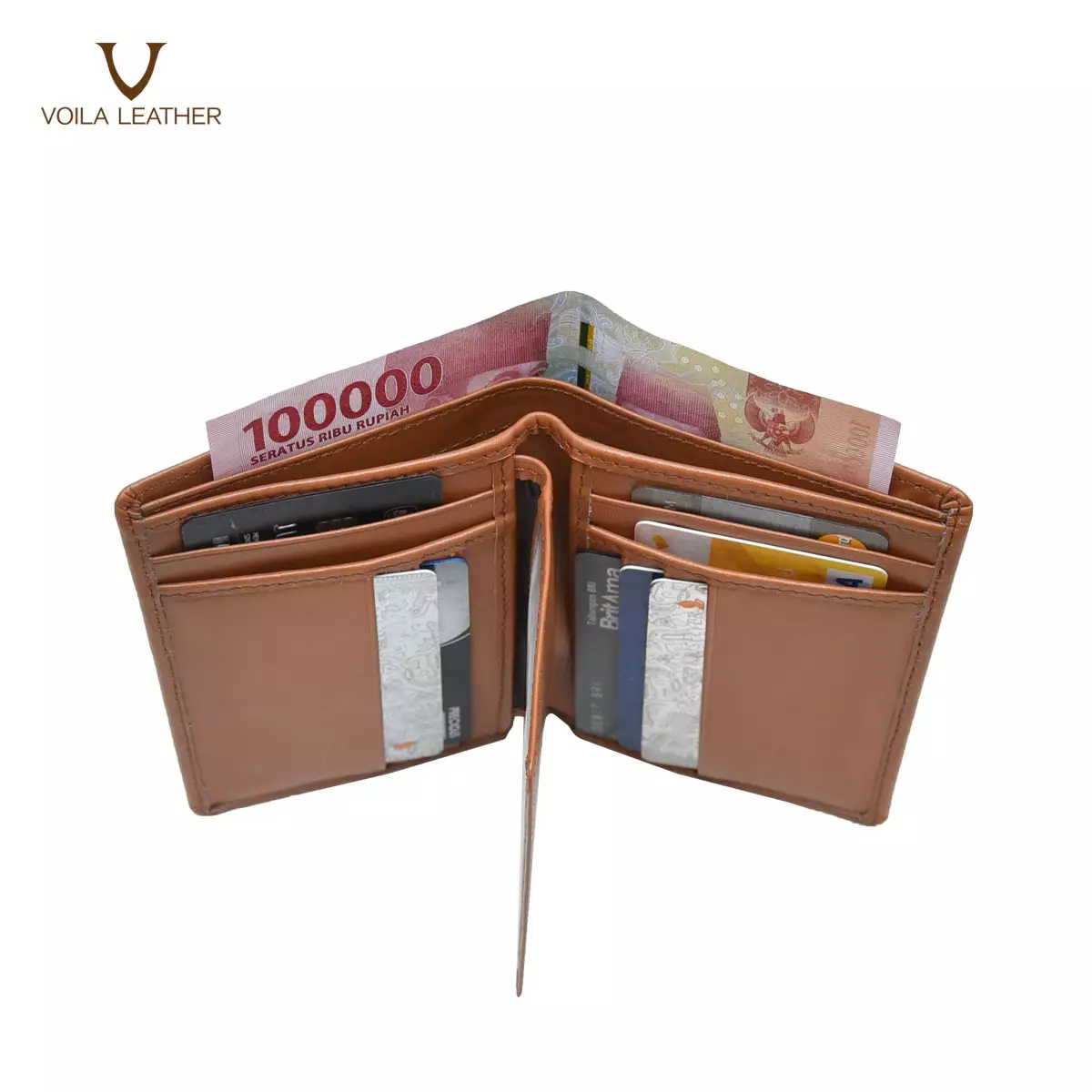 Dompet Kulit Pria Voila Roman Brown
