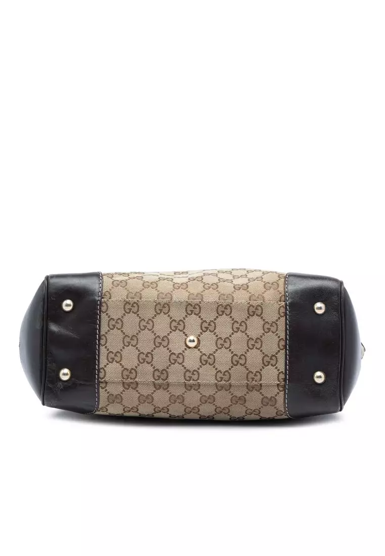 Pre-Loved Gucci Gg Canvas Web Mayfair Tote
