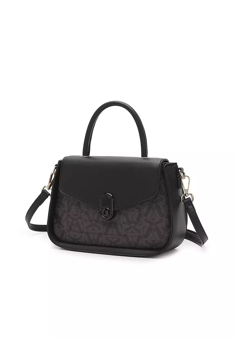 Women's Top Handle Bag / Sling Bag / Crossbody Bag / Shoulder Bag (Tas Tangan Wanita / Tas Selempang Wanita / Tas Bahu Wanita) - Hitam