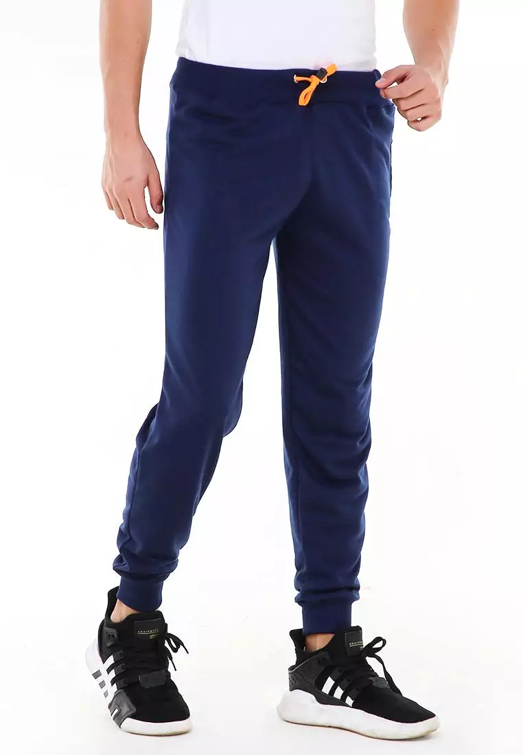 Locko Celana Panjang Jogger Pria Plain Sporty Casual Long Pants Material Babyterry ORIGINAL - Navy