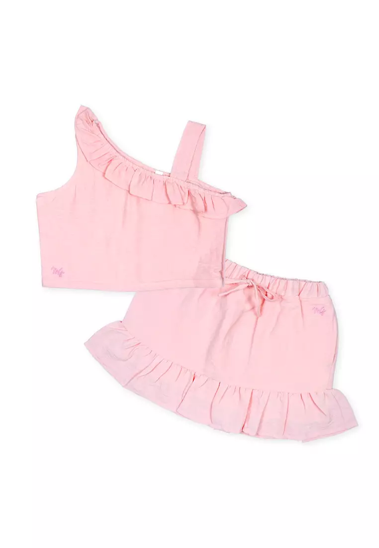 Girls Blouse with Skirt Set