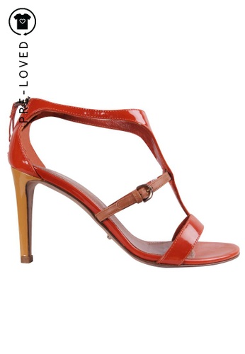 SERGIO ROSSI orange sergio rossi Orange Patent Sandals E305FSH209C951GS_1
