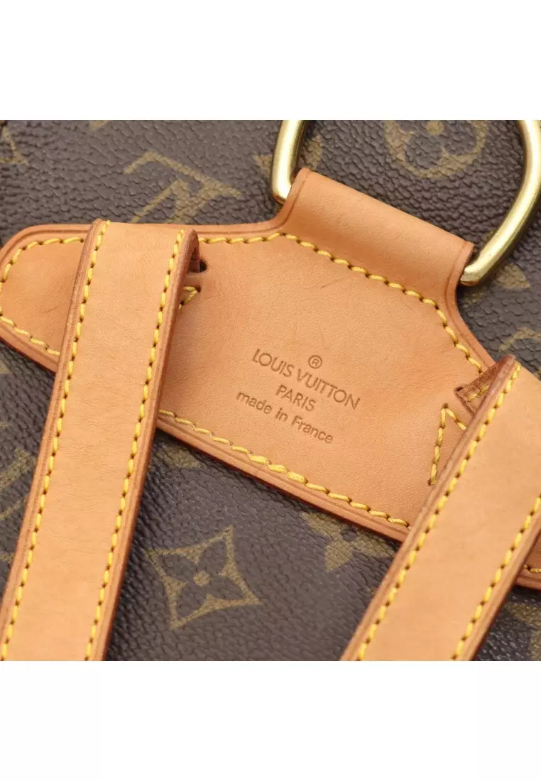 Pre-Loved Louis Vuitton Montsouris MM monogram Backpack rucksack PVC leather Brown