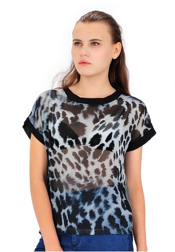SJO's Leopard Sublime Black Women's T-Shirts