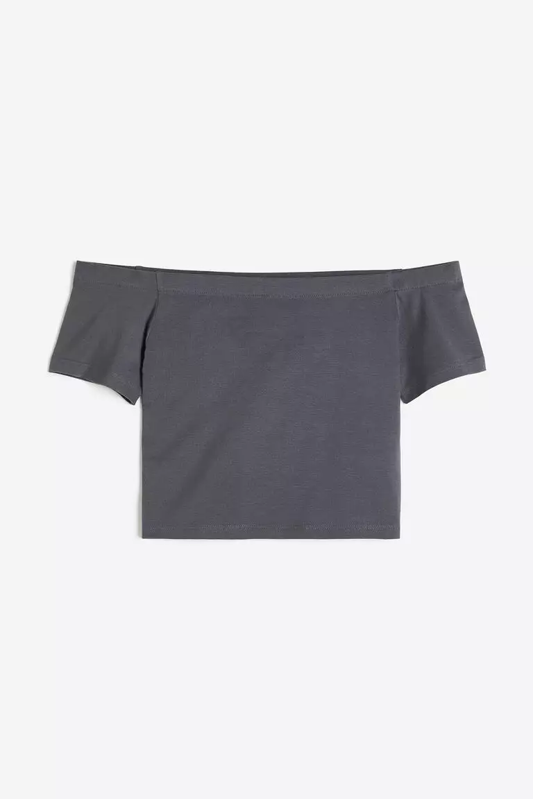 Off-the-shoulder jersey top