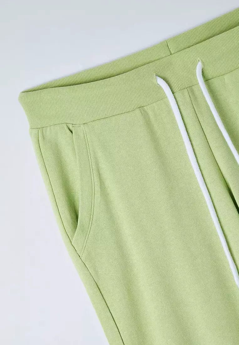 Elasticated Ribbed Band Sweatpants For Women