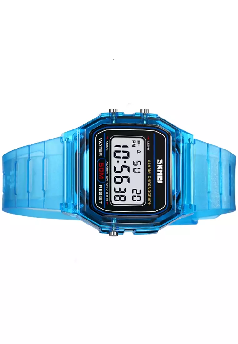 Jam Tangan Digital Pria Waterproof Many Function Strap Tali Material TPU DV45 ORIGINAL