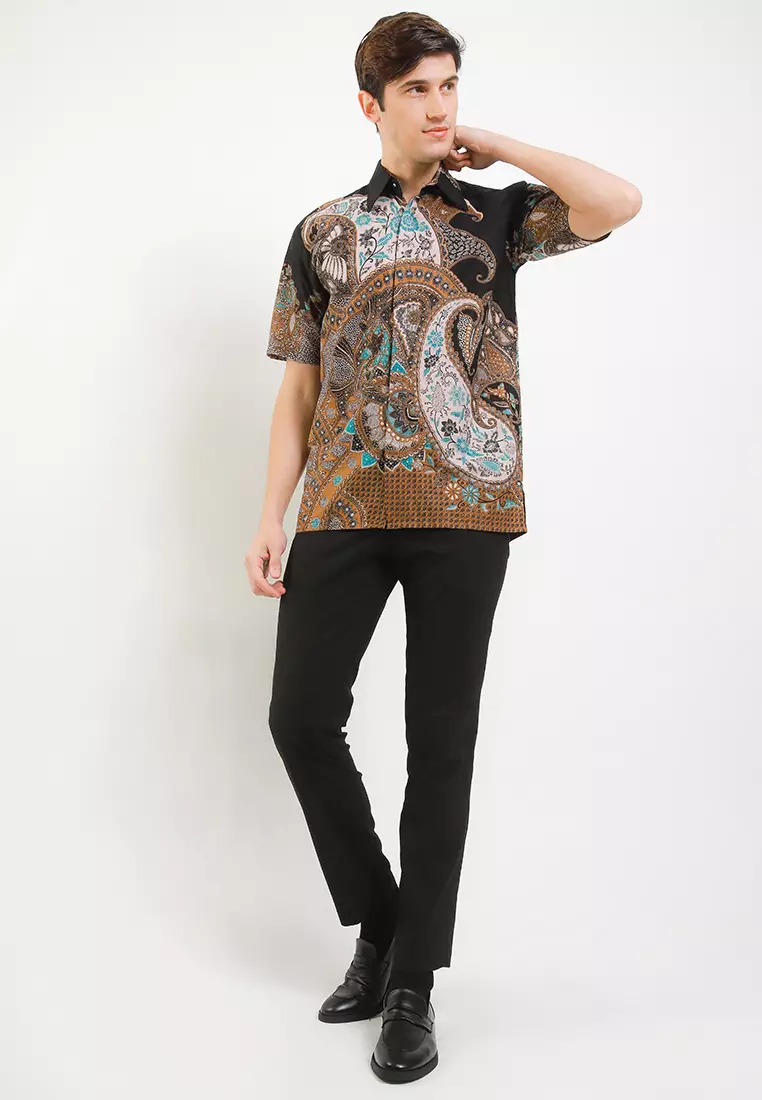 Cleopatra Kemeja Batik Premium Pria Casual Modern Lengan Pendek