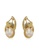 estele gold Estele Gold Plated Leaf Stud Earrings with Pearl for Women/Girls C997DAC0229871GS_1