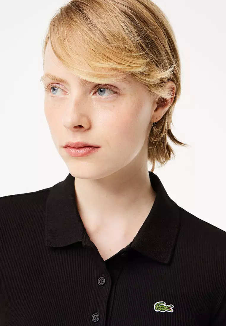 L,12,D Slim Fit Ribbed Cotton Polo Shirt