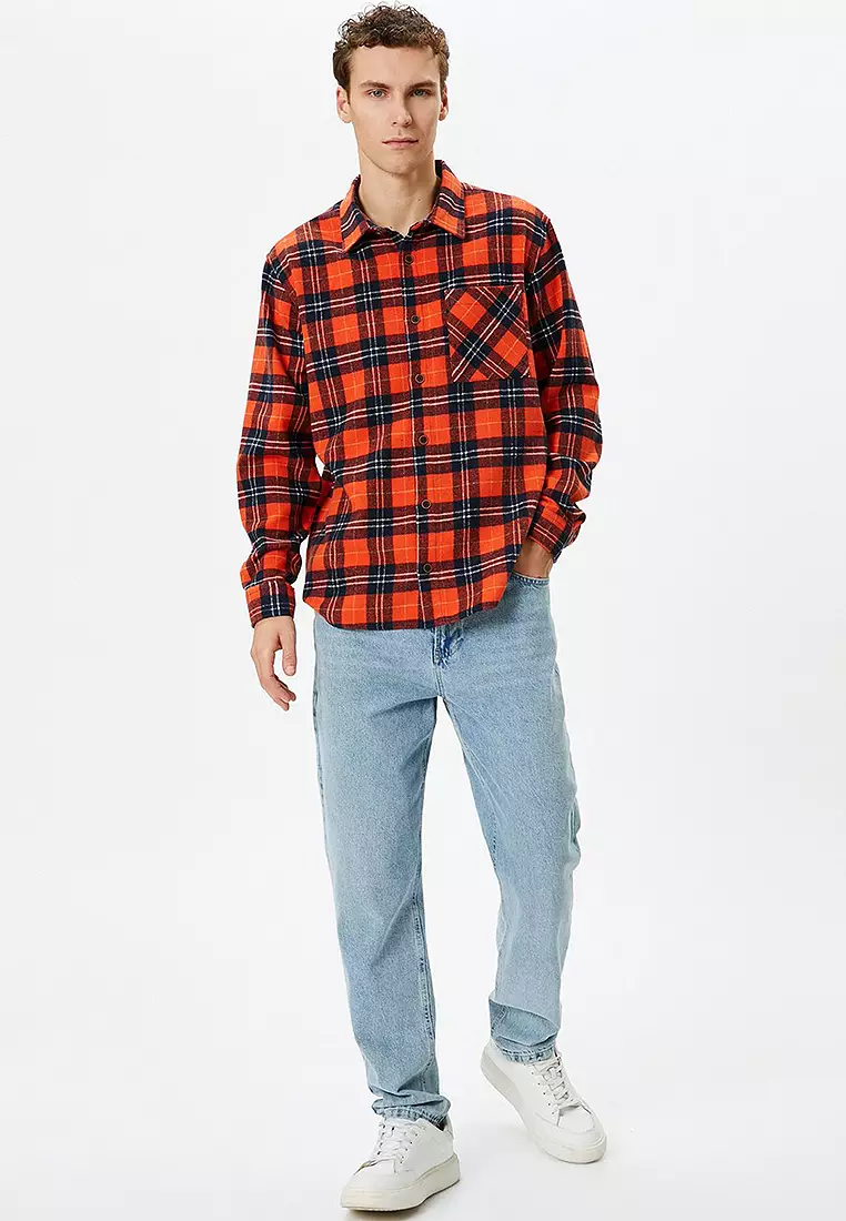 Long Sleeves Plaid Shirt