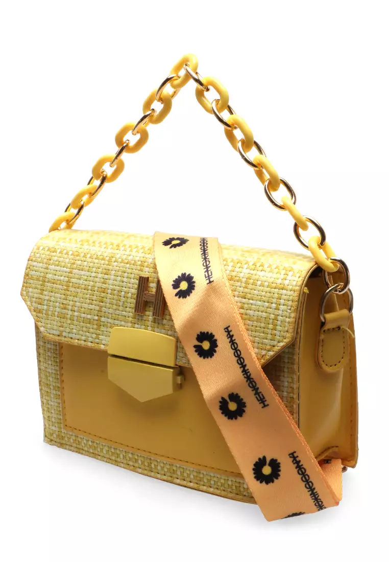 Werlyn Sling Bags Wanita Aster Strap Casual Large Storage Material Leather Kulit ORIGINAL