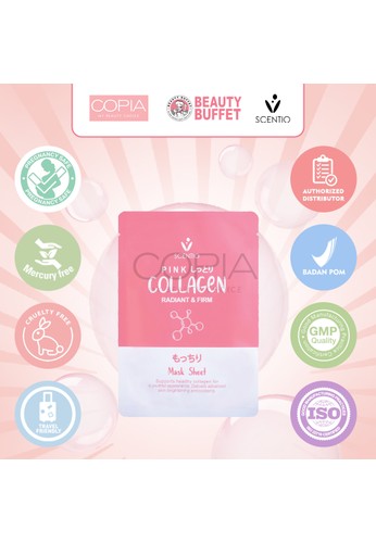 Download Jual Copia Beauty Buffet Scentio Pink Collagen Radiant Firm Mask Sheet Original Zalora Indonesia PSD Mockup Templates