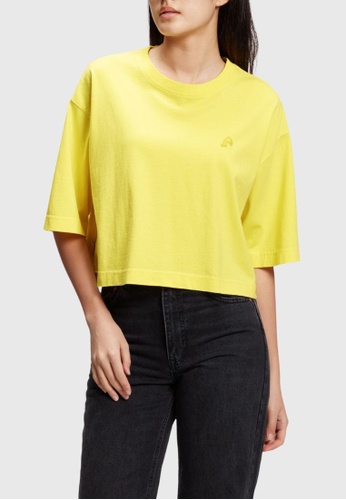 ESPRIT yellow ESPRIT Color Dolphin Cropped T-shirt F6BE3AAB31C086GS_1
