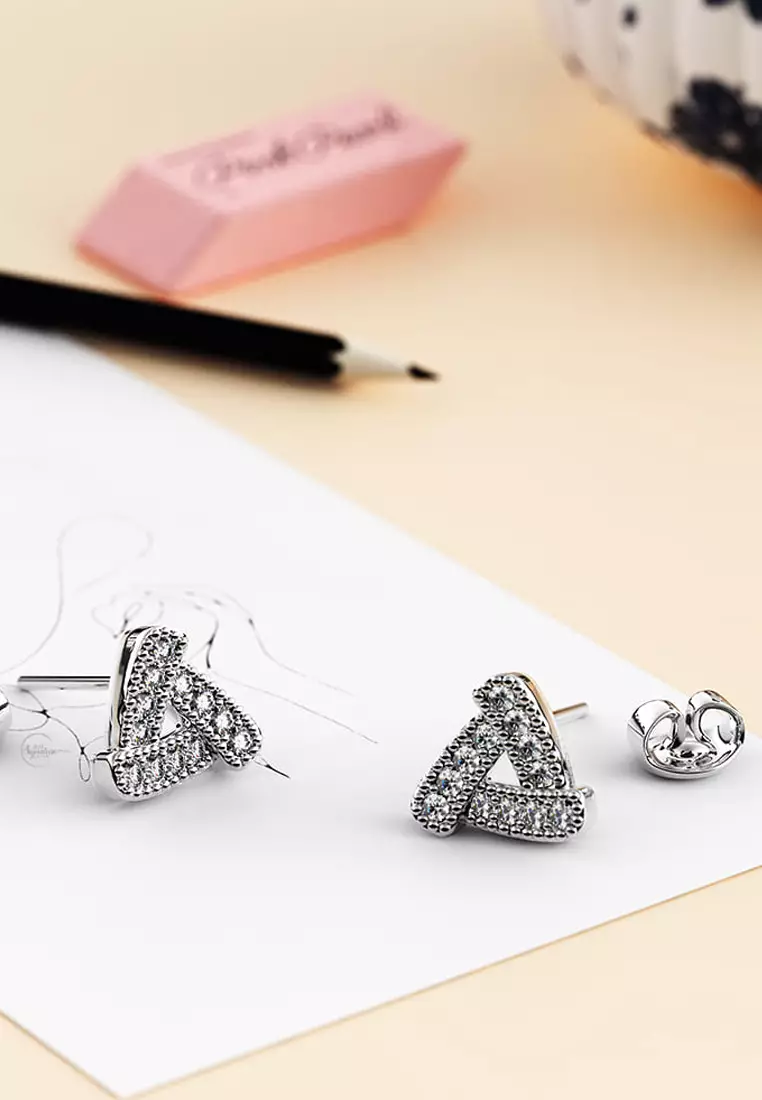 Trinity Zircon Pavé Stud Earrings