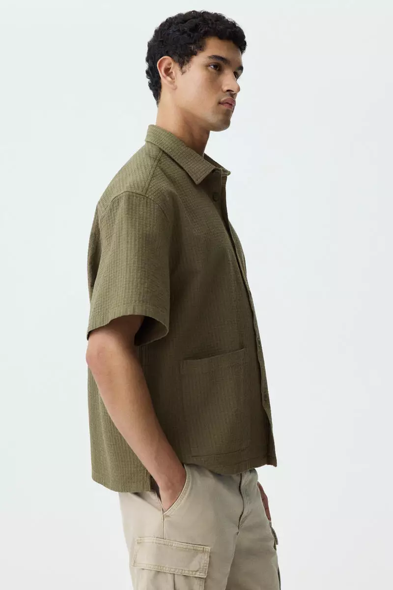 Relaxed Fit Linen-blend shirt