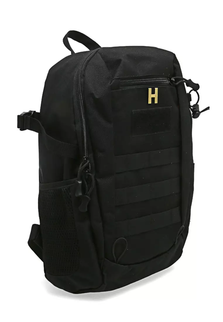 Dermash Tas Ransel Backpack Unisex Military Travel Large Storage Waterproof 15L Material Nylon ORIGINAL - Black