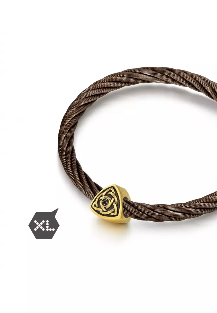 999 Gold Symbolising Blessings and Protection Charm for Men 94593C  [Bracelet not included]