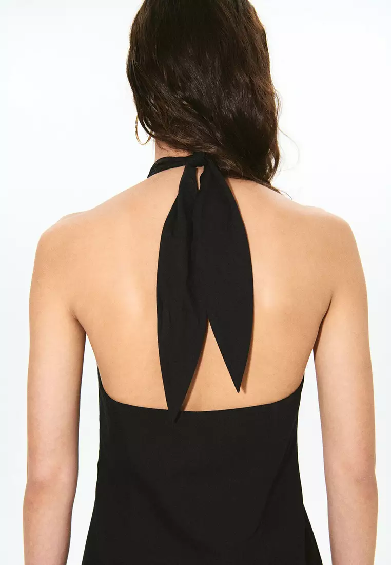 Buy Mango Cross-Over Halter Dress 2026 Online | ZALORA