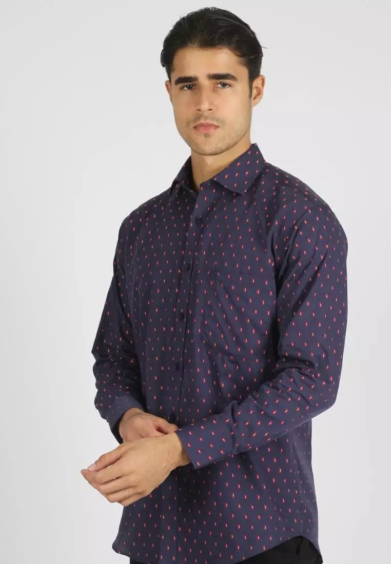 Kemeja Guy Laroche Lengan Panjang Tyree Nav