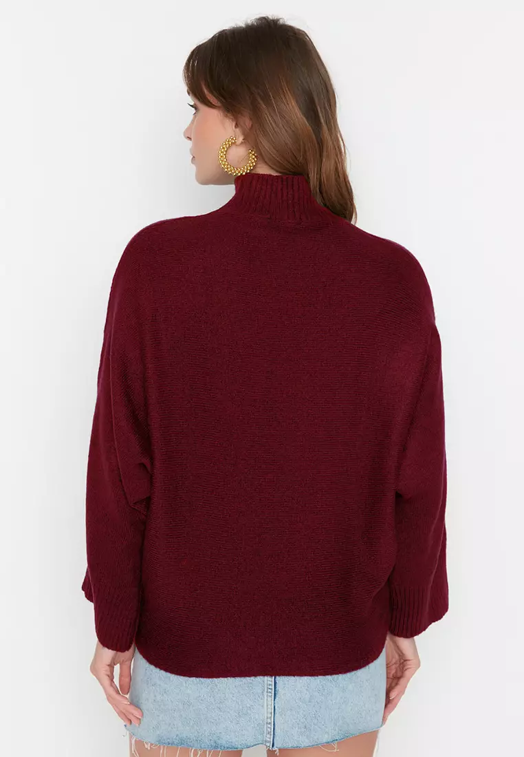 Soft Textured Wide Pattern Knitwear Sweater