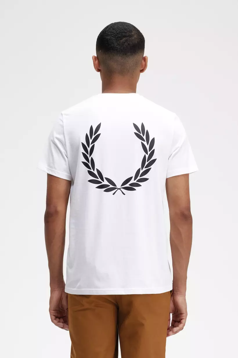 Fred Perry M5631 Back Graphic T-Shirt (White)