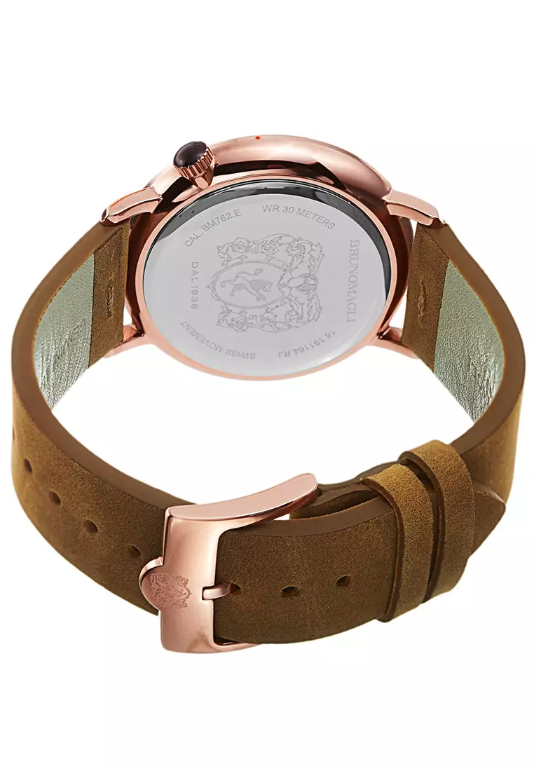 Bruno Magli Rome Fiero 18.191164.RJ Jam Tangan Pria Quartz Analog