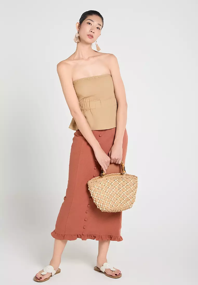 Linen Bustier Top