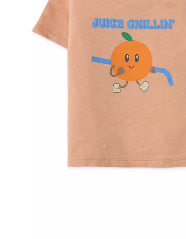 Gingersnaps Baby Amalfi Crush T-Shirt Peach - Kaos Bayi Laki-laki (Pink)