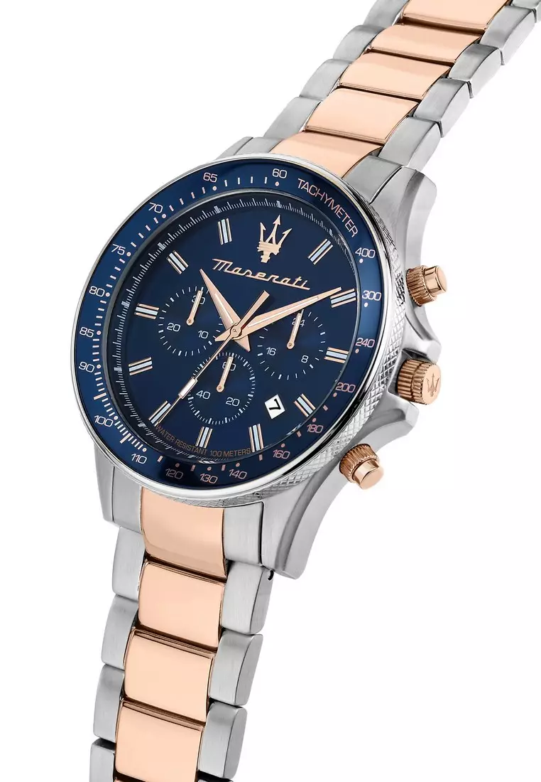 【2 Years Warranty】Maserati Sfida 44mm Men's Quartz Watch R8873640022