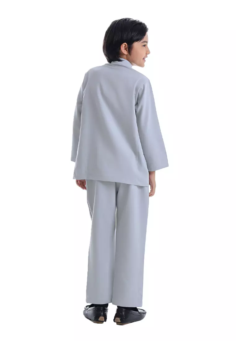 Alain Delon Baju Melayu Cekak Musang Budak - 19026501-92LightGrey