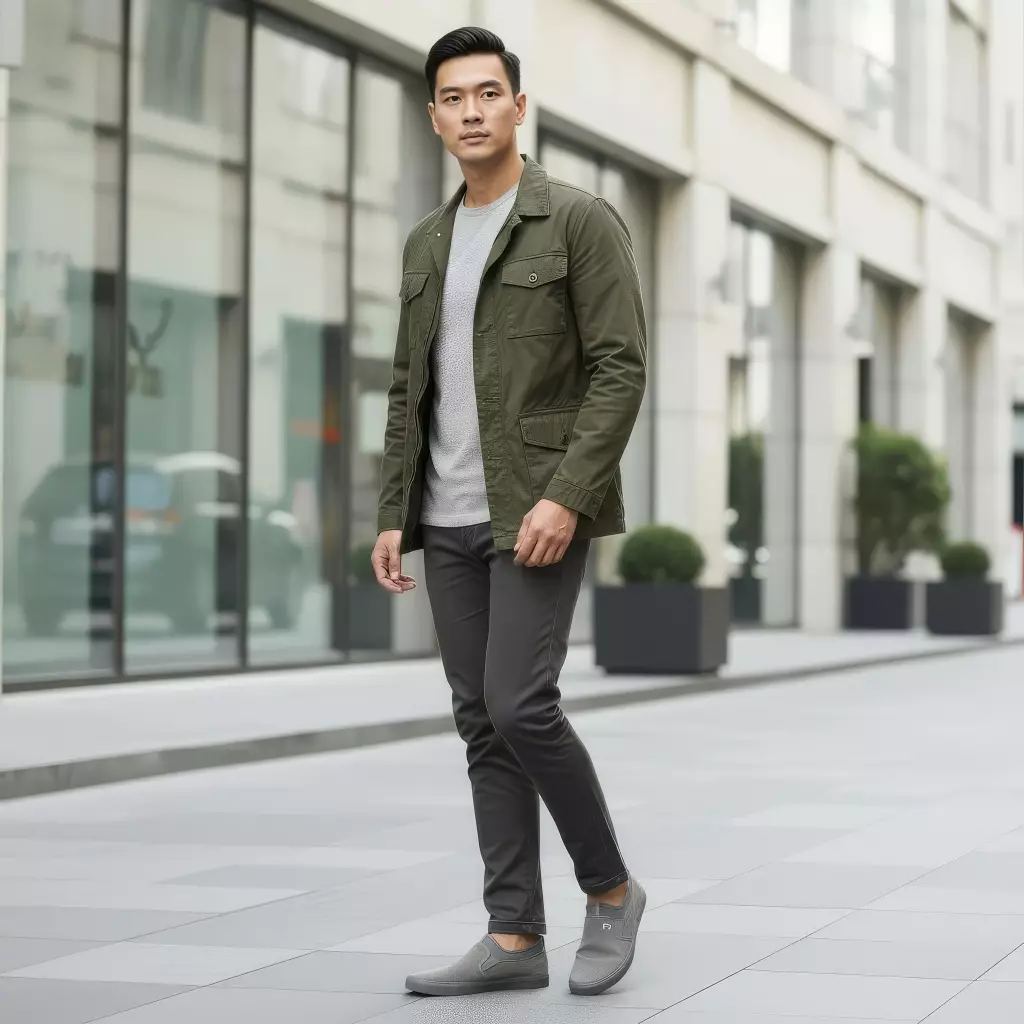 Paulmay Sepatu Slipon Pria Wanita Kyoto - Grey