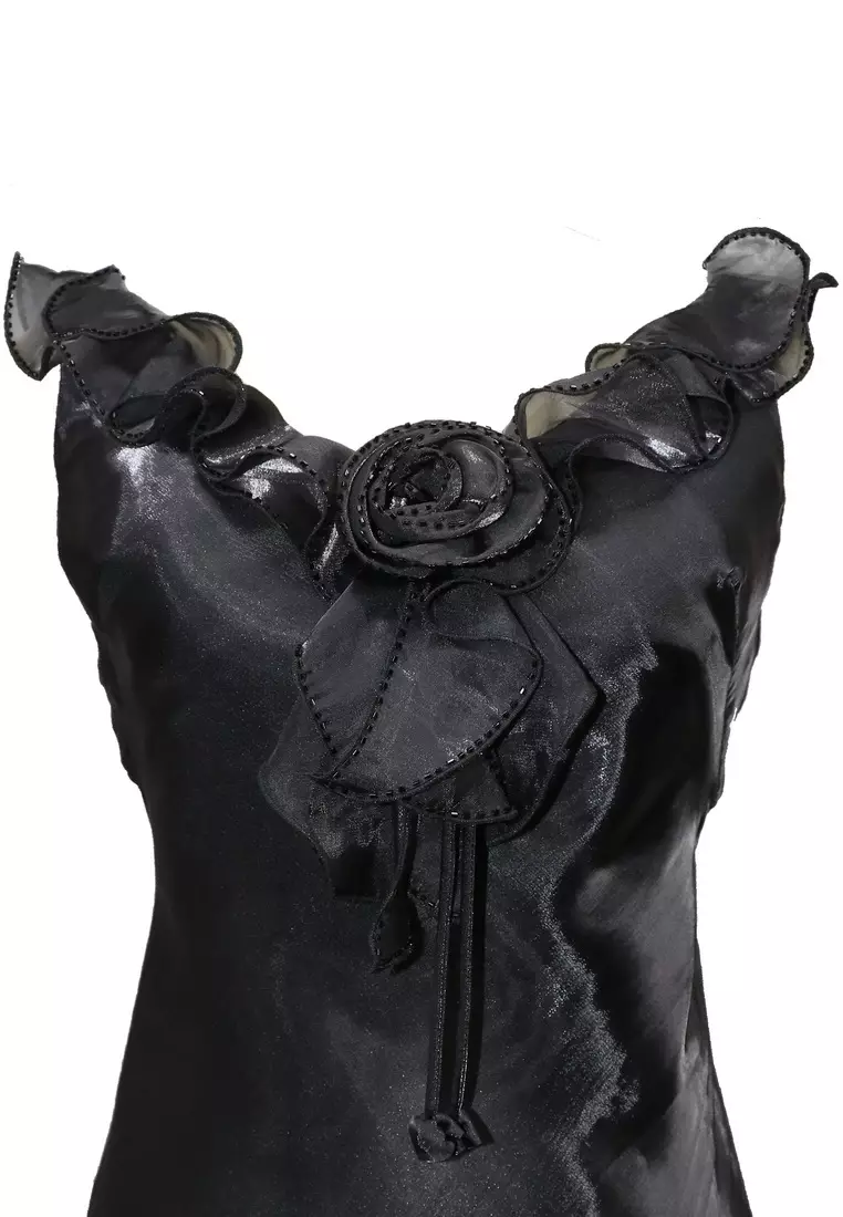 Traditional Classic Slim-Cut Evening Dress