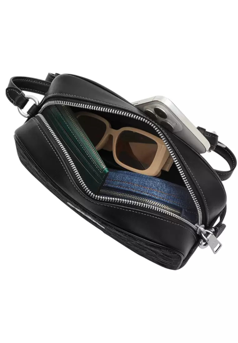 Jamie Camera Bag In Signature Denim - Black