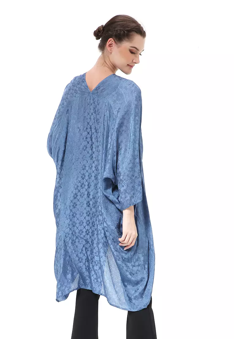 Olaf Atasan Wanita Tunik Kebaya Batik Simple Material Viscose ORIGINAL - Turquise